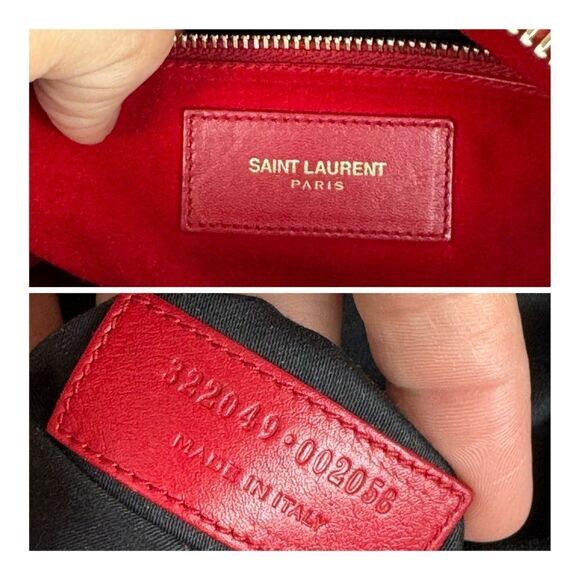 Saint Laurent Red Leather Medium Duffle Bag - Picture 11 of 13